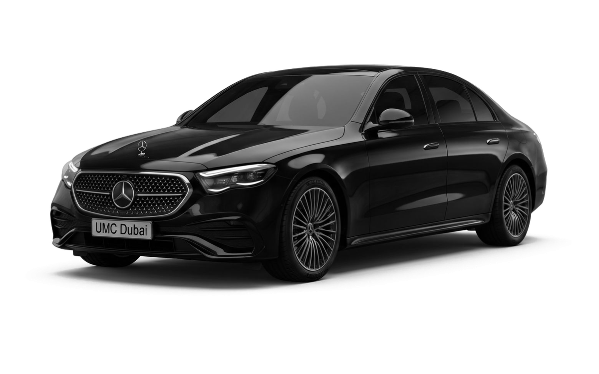 Mercedes Benz E Class, chauffeur driven in Dubai with UMC