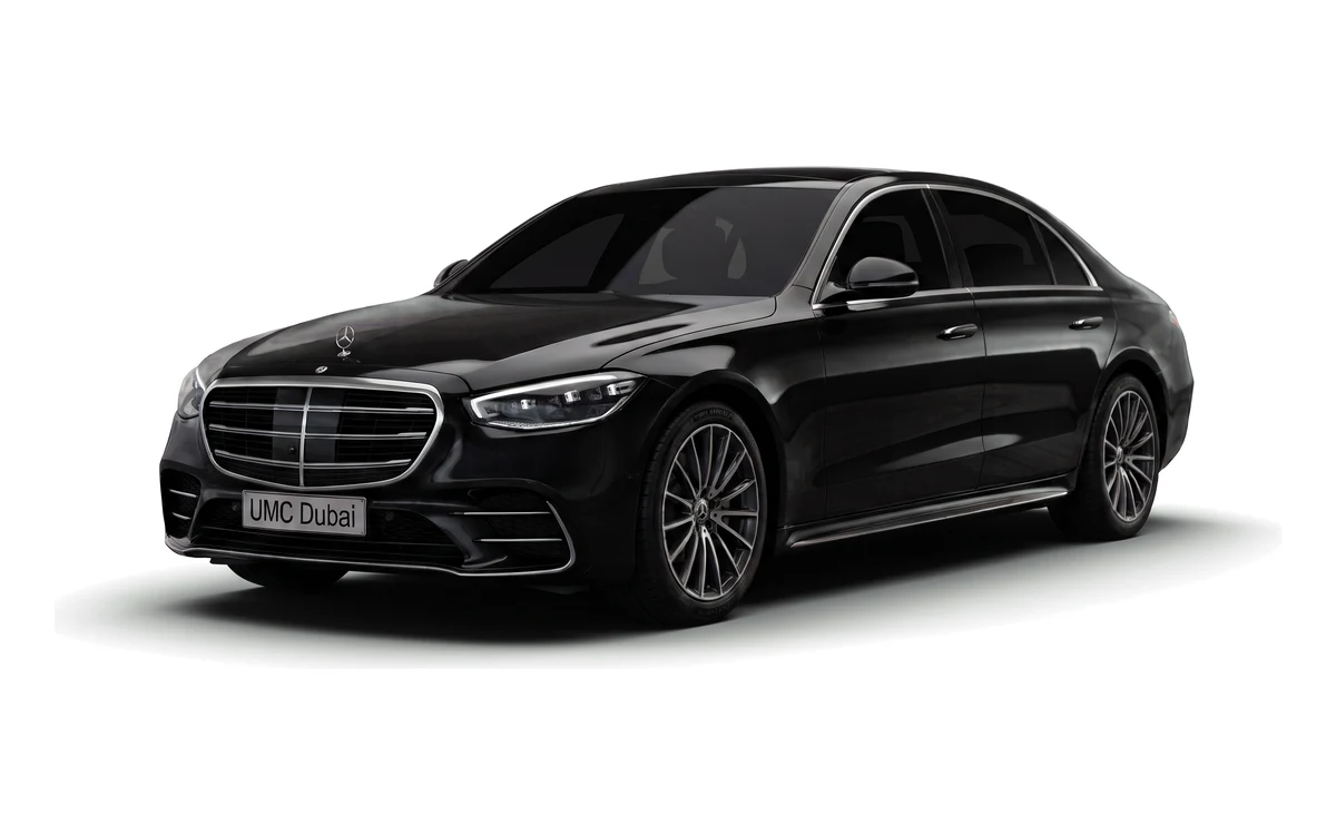 Mercedes Benz S Class, chauffeur driven in Dubai with UMC